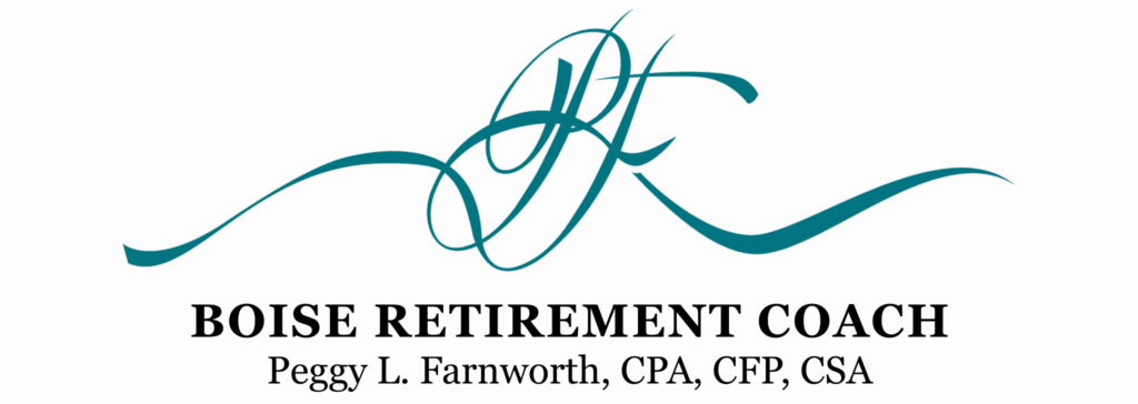 Logo for Boise Retirement Coach - Peggy L. Farnworth, CPA, CFP, CSA